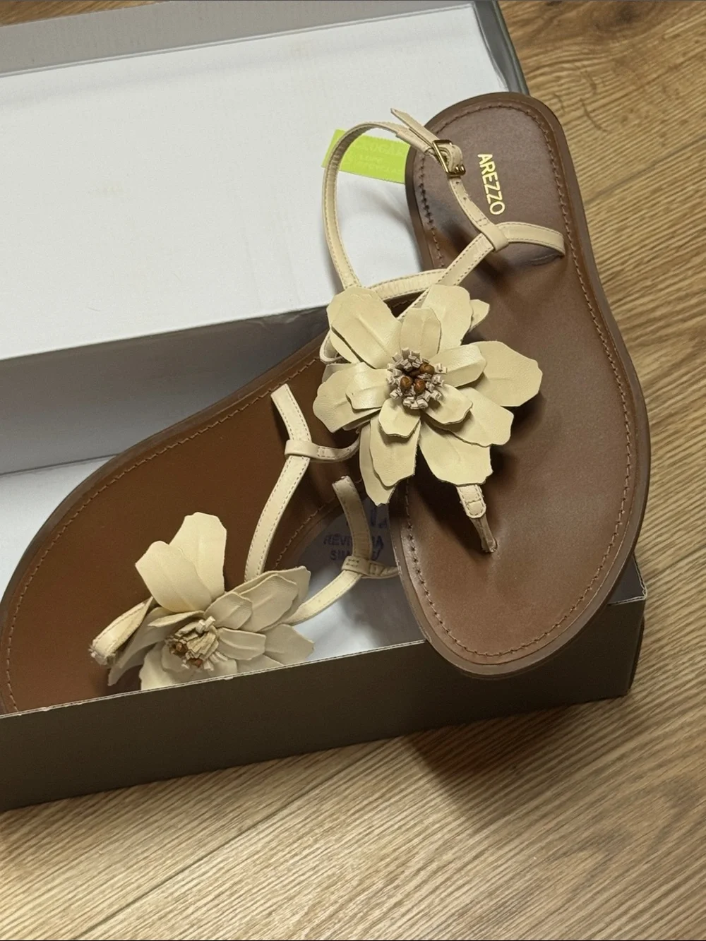 AREZZO Daisy Flat Sandal | Leather Greek Style Sandals